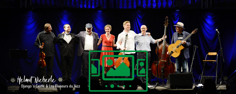 das slideshow-Fenster für 'helmutnieberle.de' anzeigen ...
Martin Stegner (va) - Stephan Holstein (cl) - Sebastian Wintermeier (g) - Reinhold Grassl (b) - Franziska Eberl (voc) - Arpad Vulkan (voc) - Helmut Nieberle (7-string g)