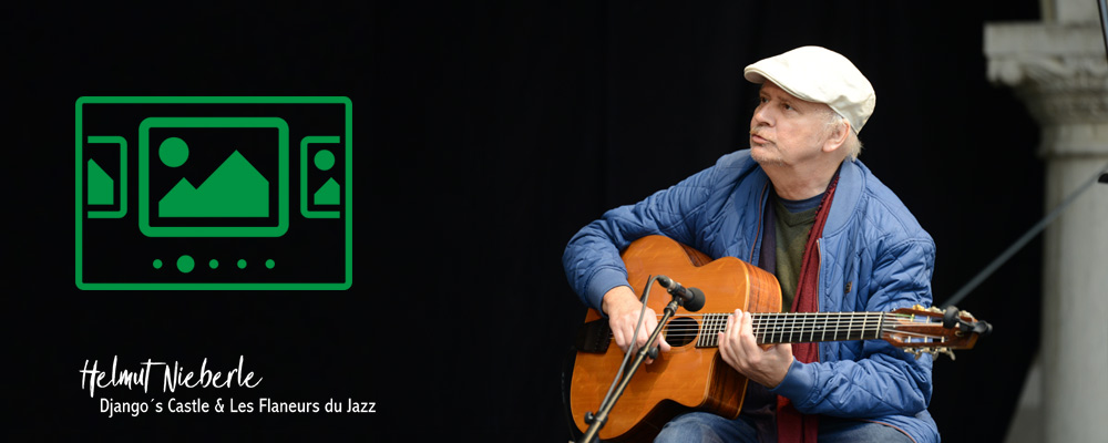 das slideshow-Fenster für 'helmutnieberle.de' anzeigen ...
Martin Stegner (va) - Stephan Holstein (cl) - Sebastian Wintermeier (g) - Reinhold Grassl (b) - Franziska Eberl (voc) - Arpad Vulkan (voc) - Helmut Nieberle (7-string g)